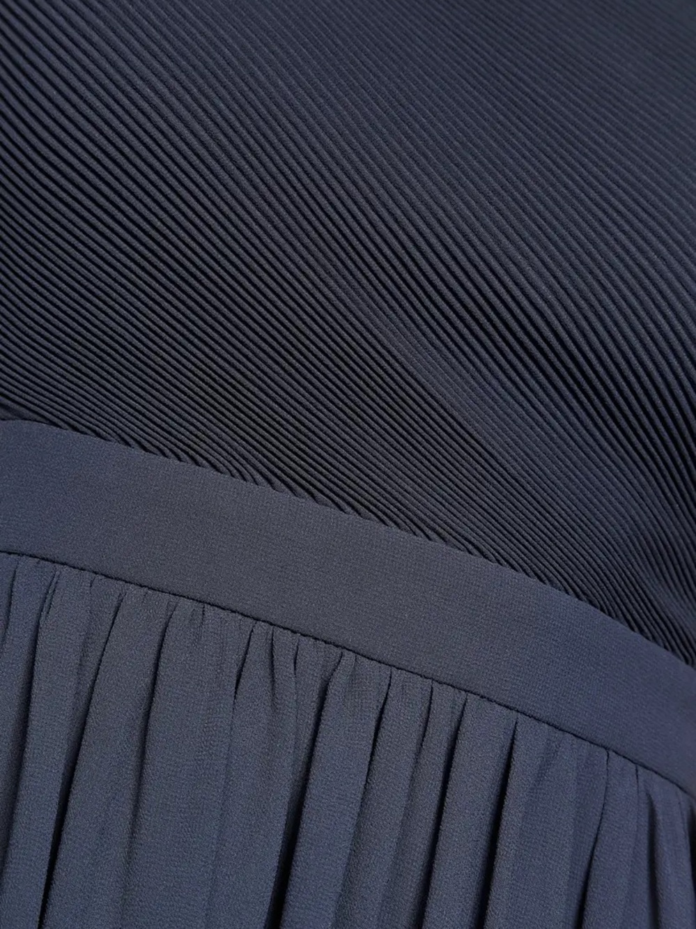 Lulu's Lovely Endings Navy Blue One-Shoulder Pleated Maxi Dress - Picture 5 of 5